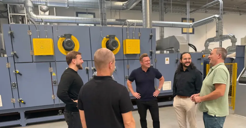 JP Air Tech team with new Sales Manager Kadir Özdemir.